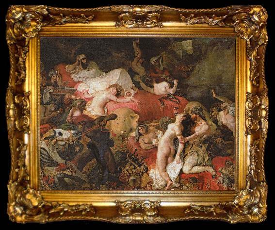 framed  Eugene Delacroix Death of Sardanapalus, ta009-2